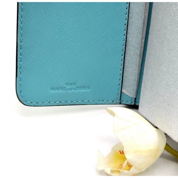 Marc Jacobs THE Snapshot Compact Wallet Blue Multi New GL02304246 - Picture 13 of 16